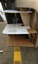 cardboard mock up of fins