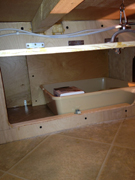 access door open and litter box easily reached