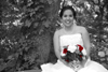 Bridal Photography - Black and White with Red Roses
